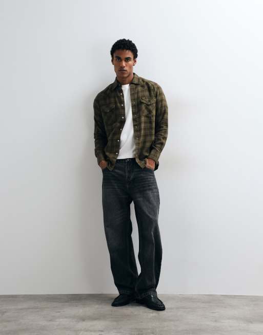 Wrangler western shirt in green, 3 of 5