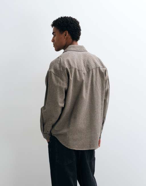 Wrangler westernskjorte i beige, 5 af 5