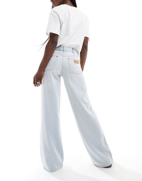 Wrangler wide leg fit jeans in light bleach blue - view 1