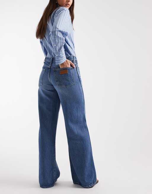 Wrangler - World Wide - Zachte jeans met halfhoge taille in lichte wassing, 2 van 5