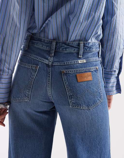 Wrangler - World Wide - Zachte jeans met halfhoge taille in lichte wassing, 4 van 5