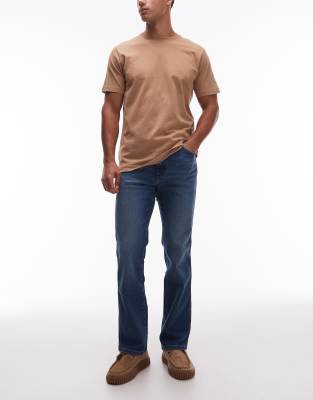 Wrangler Wrancher Slim Bootcut Fit Jeans In Blue