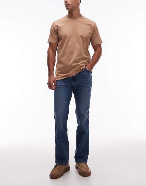 Wrangler Wrancher slim bootcut fit jeans in midwash blue
