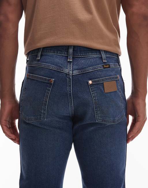 Wrangler Wrancher slim bootcut fit jeans in midwash blue, 5 of 5