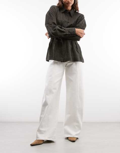 Wrangler X Lainey Wilson barrel jeans in wit - view 1