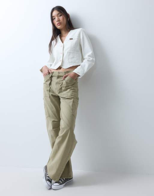 Wrangler X Lainey Wilson camicia di jeans plissettata bianca, 3 di 5