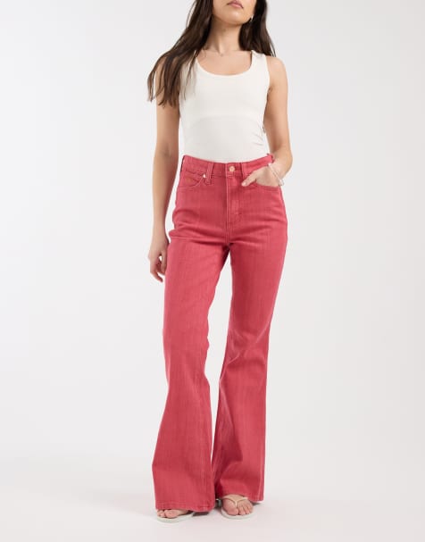Wrangler x Lainey Wilson - Jean évasé - Rouge délavé - view 1