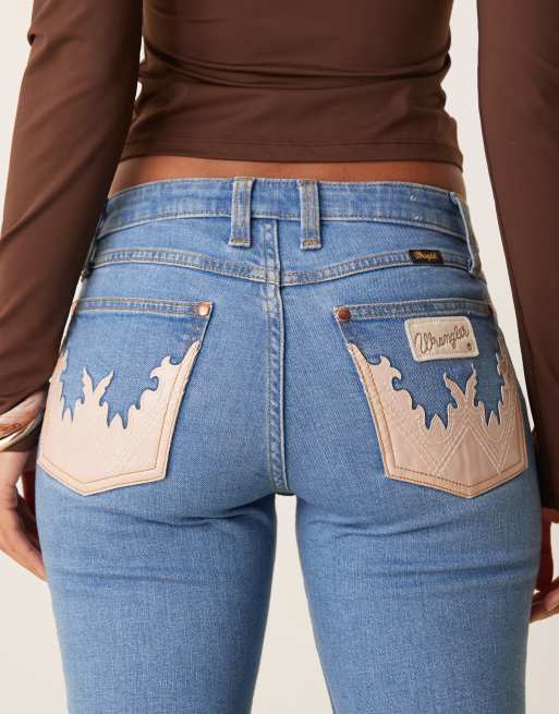 Wrangler x Lainey Wilson - Jeans bootcut blu, 4 di 5