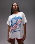 [Wrangler] Wrangler x Lainey Wilson oversized printed t-shirt in white M Snow white