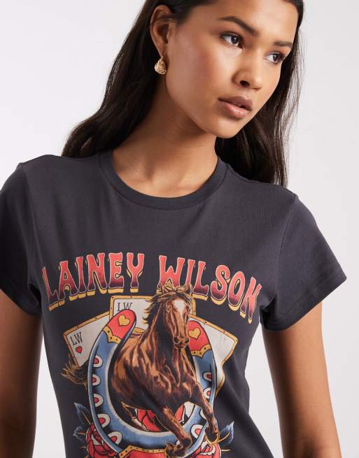 Wrangler x Lainey Wilson - T-shirt met westernprint in zwart, 2 van 4