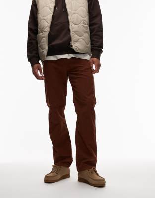 Wrangler Wrangler x Stranger Things 13MWZ original cowboy straight fit jeans in brown cord