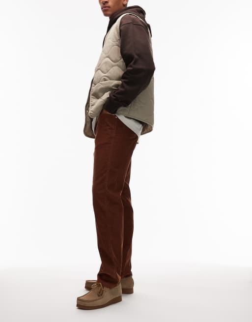 Wrangler x Stranger Things 13MWZ original cowboy straight fit jeans in brown cord, 3 of 5