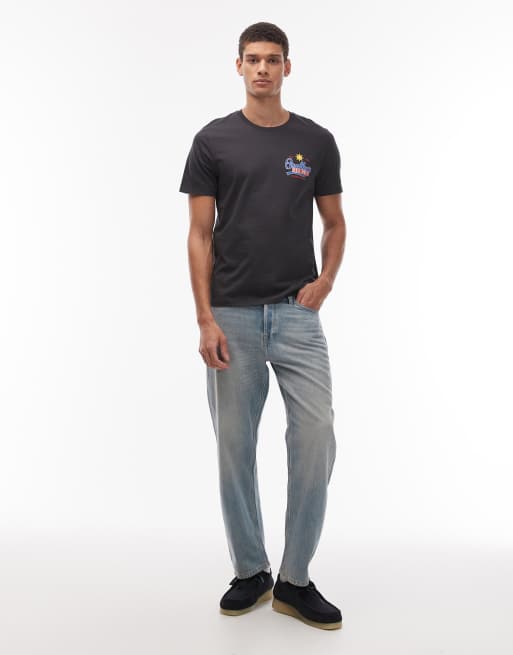Wrangler x Stranger Things graphic back print t-shirt in black, 2 of 5