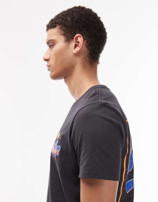 Wrangler x Stranger Things graphic back print t-shirt in black, 4 of 5