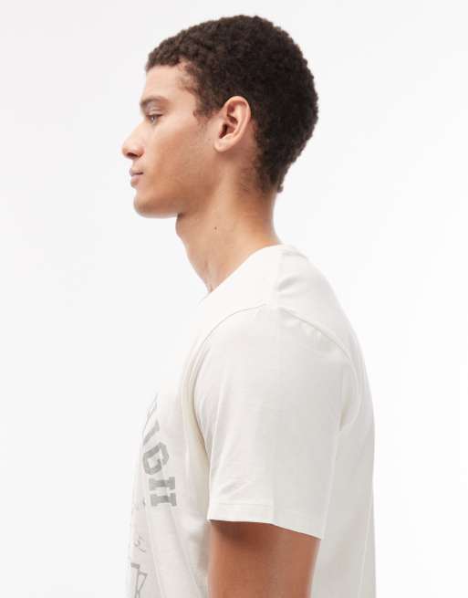 Wrangler x Stranger Things hawkins high front print t-shirt in white, 4 of 5