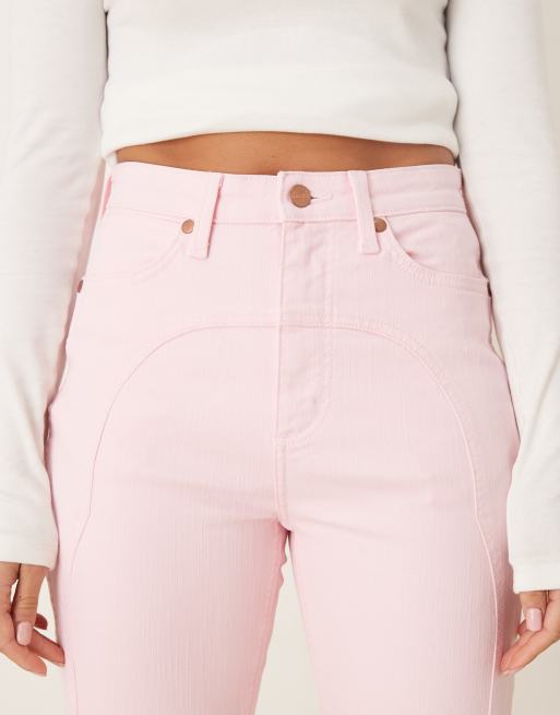 Wrangler x Stranger Things Nancy denim jeans in light pink, 5 of 5
