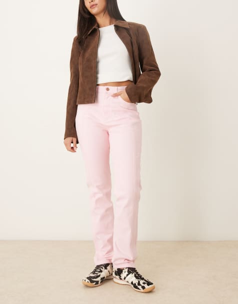 Wrangler x Stranger Things – Nancy – Ljusrosa jeans - view 1