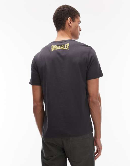 Wrangler x Stranger Things - T-shirt nera con grafica del logo, 3 di 5