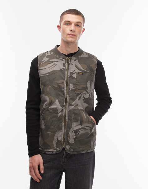 Wrangler x Stranger Things - Veste sans manches à imprimé camouflage - Vert - view 1