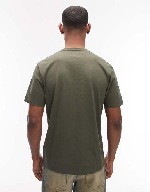 Wrangler – Zielony T-shirt z haftowanym wzorem, 3 z 5