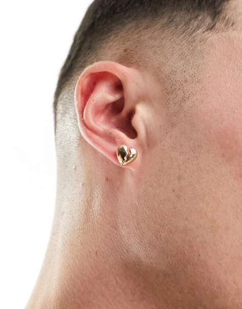 WTFW – Electric Heartbreak – Ohrstecker in Goldoptik mit Herz-Design - view 1