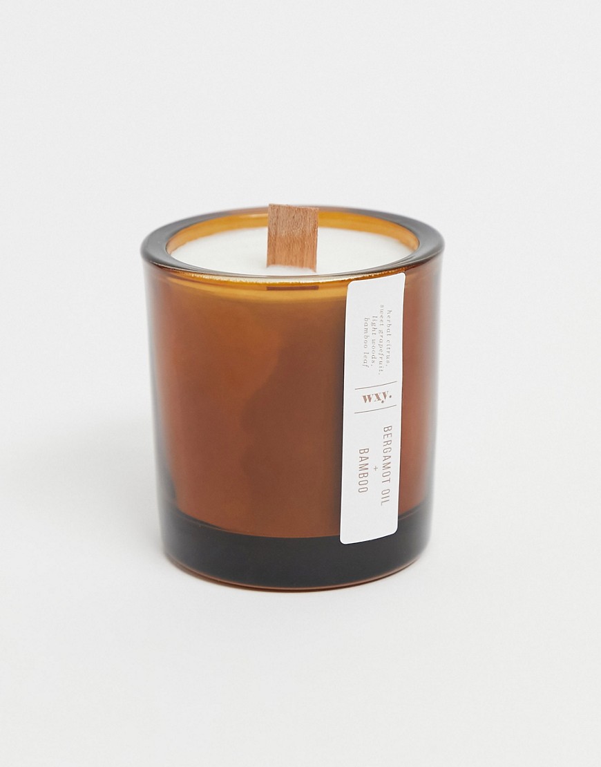 WXY. Mini Amber Bamboo & Bergamot Oil Candle 150g-No color