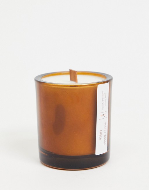 WXY. Mini Amber Velvet Woods & Amber Candle 150g