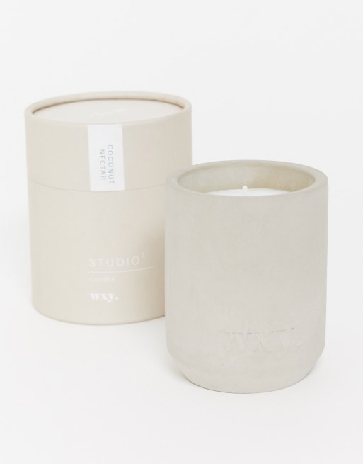 wxy. - Studio 1 - Bougie en béton au nectar de noix de coco - 300 g