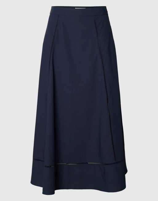 Wybrana spódnica maxi w kolorze ciemnego szafiru, 6 z 6