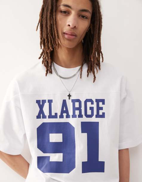XLARGE – Biały T-shirt z dużym logo i liczbą 91 - view 1