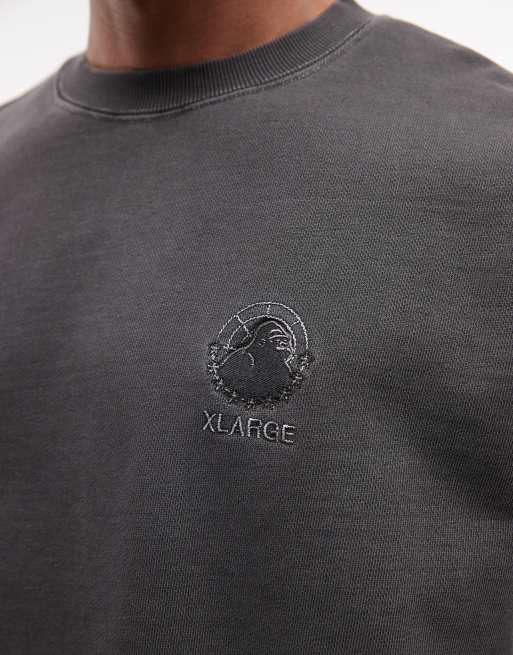 XLARGE – Gorillas Nation – Svart sweatshirt med rund halsringning och broderi baktill, 5 av 5