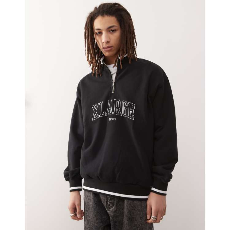 日本全国送料無料商品 | 特集 | in logo with sweatshirt zip half XLARGE black ASOS | スケートボード