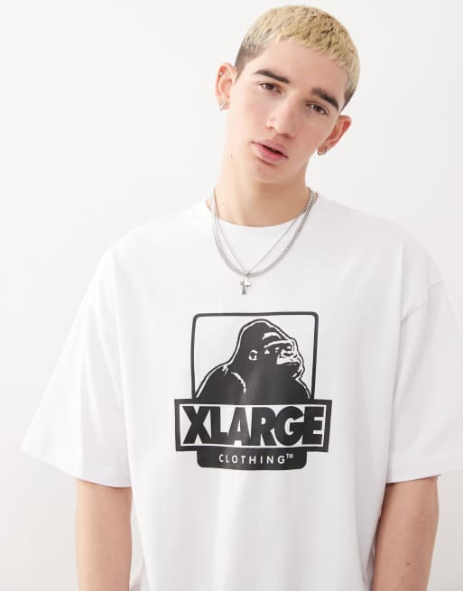 Xlarge - Hvid oversized T-shirt med OG-logografik, 3 af 4