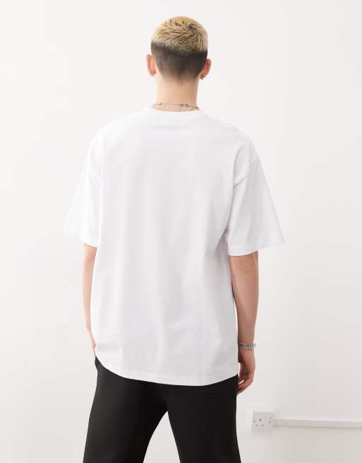 Xlarge - Hvid oversized T-shirt med OG-logografik, 4 af 4