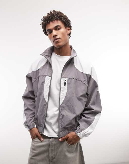 XLARGE nu age track jacket in white, 3 of 5