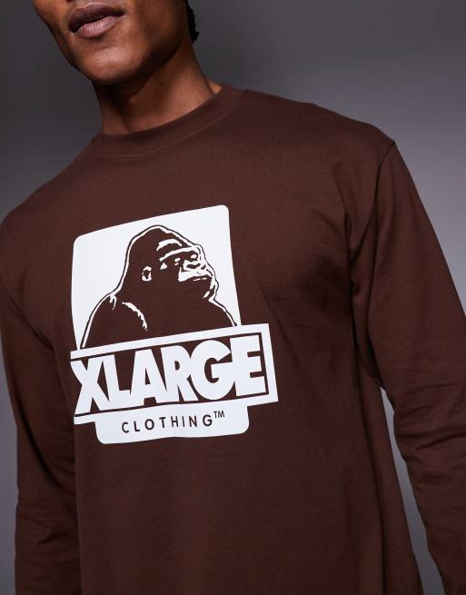 XLarge – OG – Brun, långärmad t-shirt med grafisk logga, 5 av 5