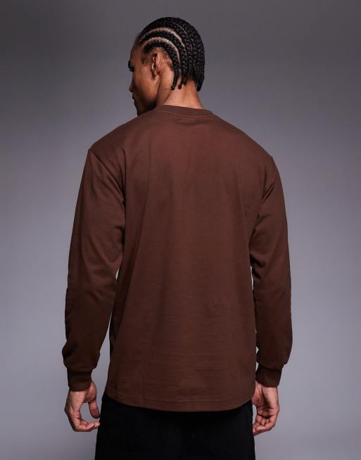 XLarge - OG - T-shirt a maniche lunghe marrone con grafica del logo, 3 di 5