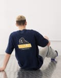 [Xlarge] XLARGE oversized t-shirt with flipped OG logo back print in navy S NAVY
