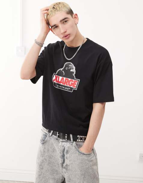 XLARGE oversized t-shirt with slanted OG logo graphic in black - view 1