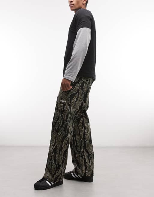 XLARGE - Pantalones verde oliva cargo de tejido antidesgarros con etiqueta, 3 de 5