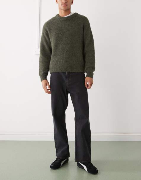 XLarge printed denim jeans in black