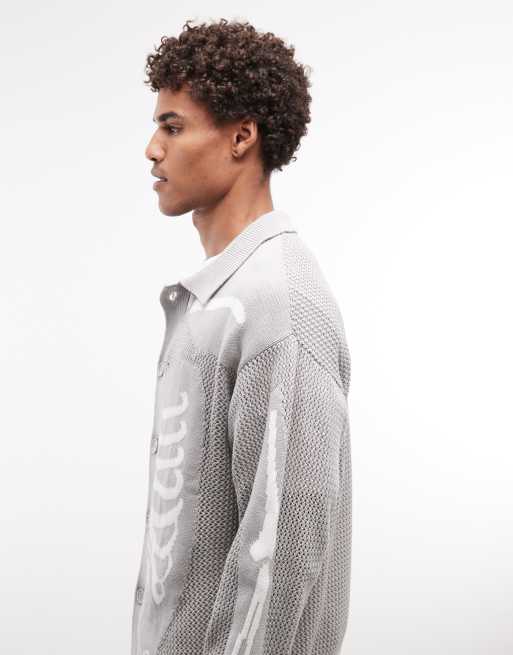 XLARGE - Scanner - Gilet boutonné en maille - Gris, 3 de 5