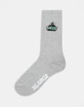 [Xlarge] XLARGE socks with embroidered OG logo in grey One Size Ash grey