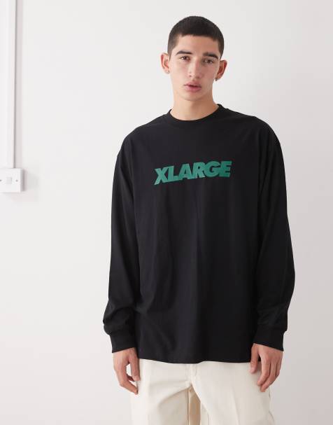 XLarge - Sort langærmet T-shirt med logo - view 1