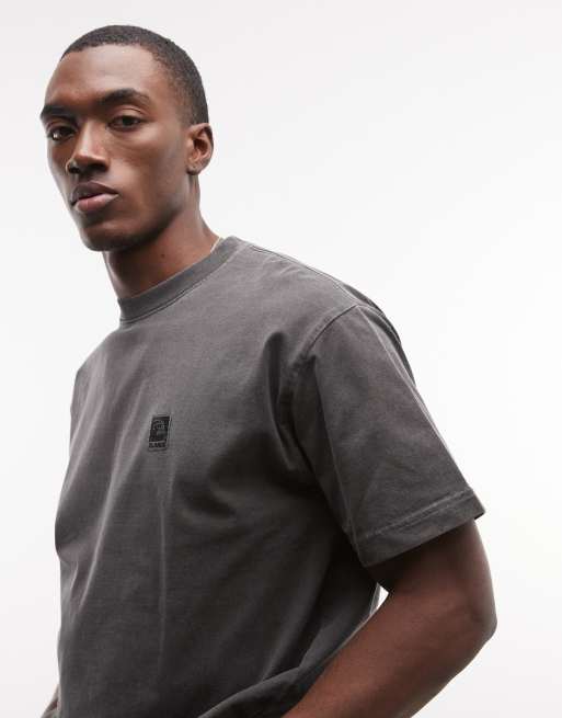 XLARGE – Svart, tvättad t-shirt med märke, 3 av 5