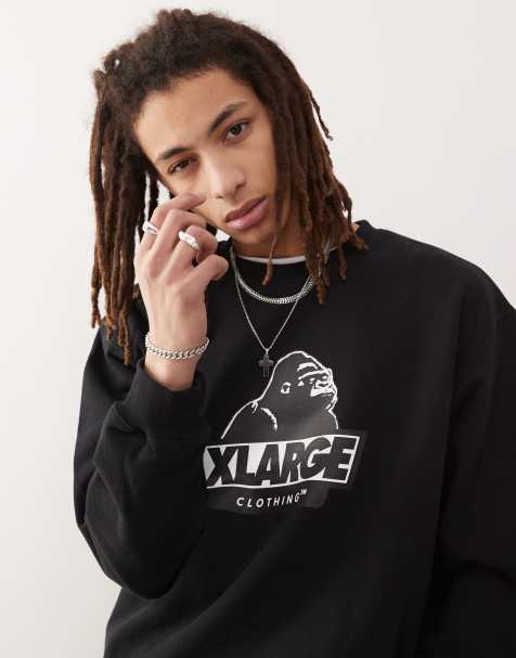 XLARGE - Sweat avec logo OG en biais - Noir - view 1