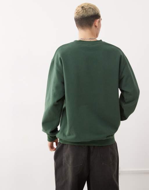XLARGE sweatshirt with contrast textured logo in green, 4 of 4