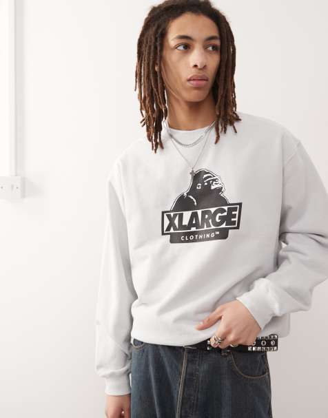 XLARGE sweatshirt with slanted OG logo in gray - view 1