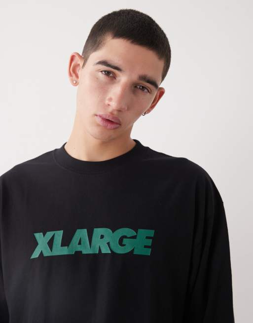 XLarge - T-shirt a maniche lunghe nera con logo, 5 di 5