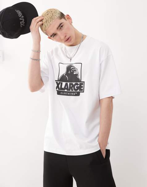 XLARGE - T-Shirt oversize bianca con grafica del logo OG - view 1